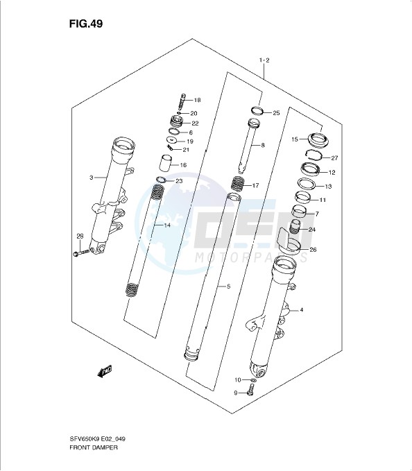 FRONT DAMPER (SFV650/A K9 - L0) blueprint