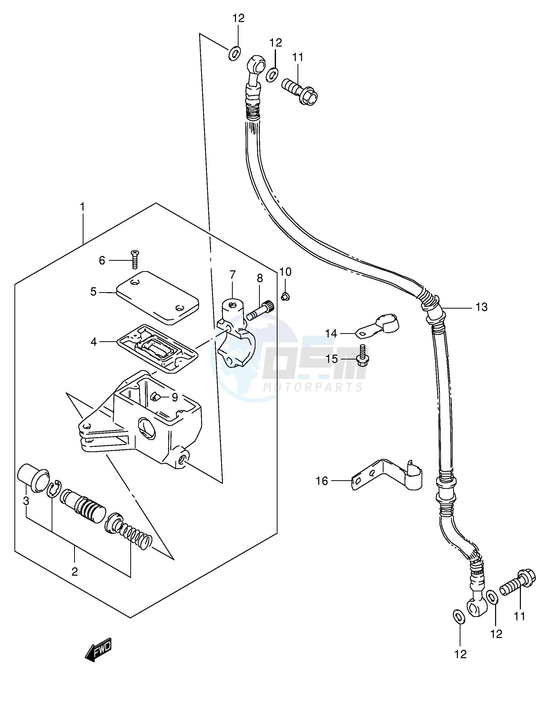 FRONT MASTER CYLINDER image