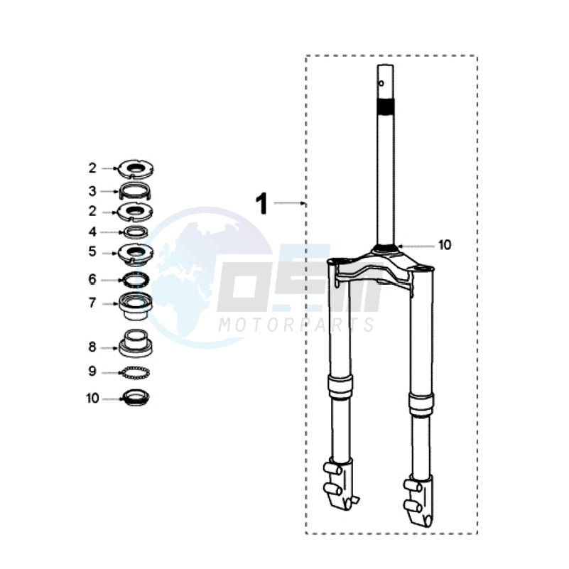 FRONT FORK / STEERINGHEAD image