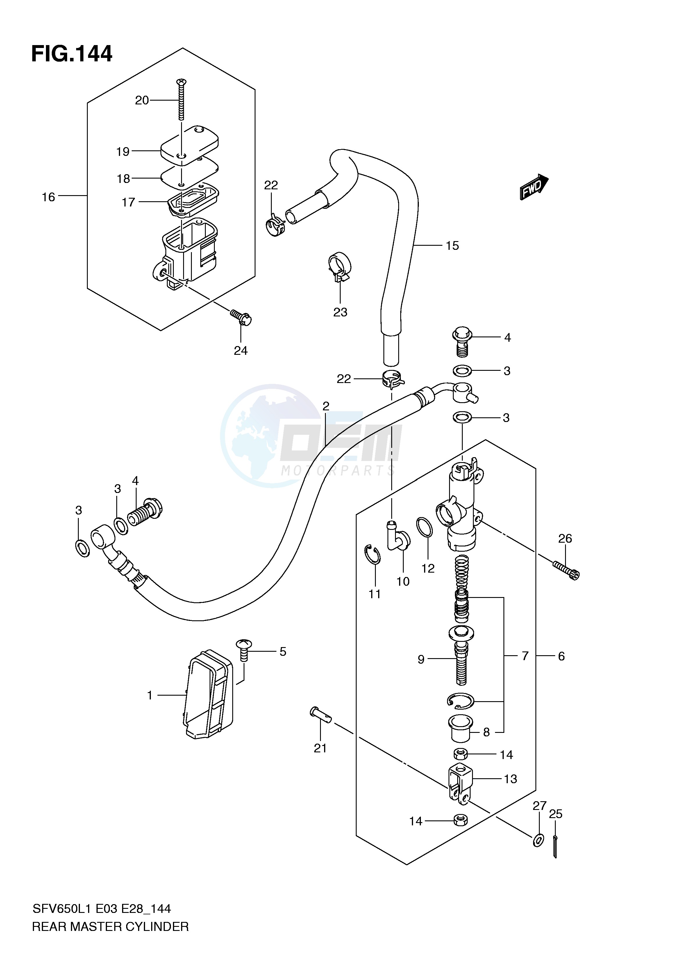 REAR MASTER CYLINDER (SFV650L1 E3) blueprint