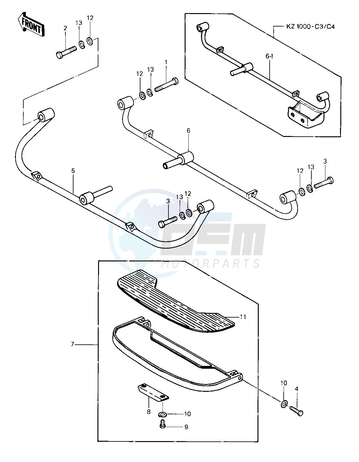 FOOTRESTS -- 79-81 C2_C3_C4- - image