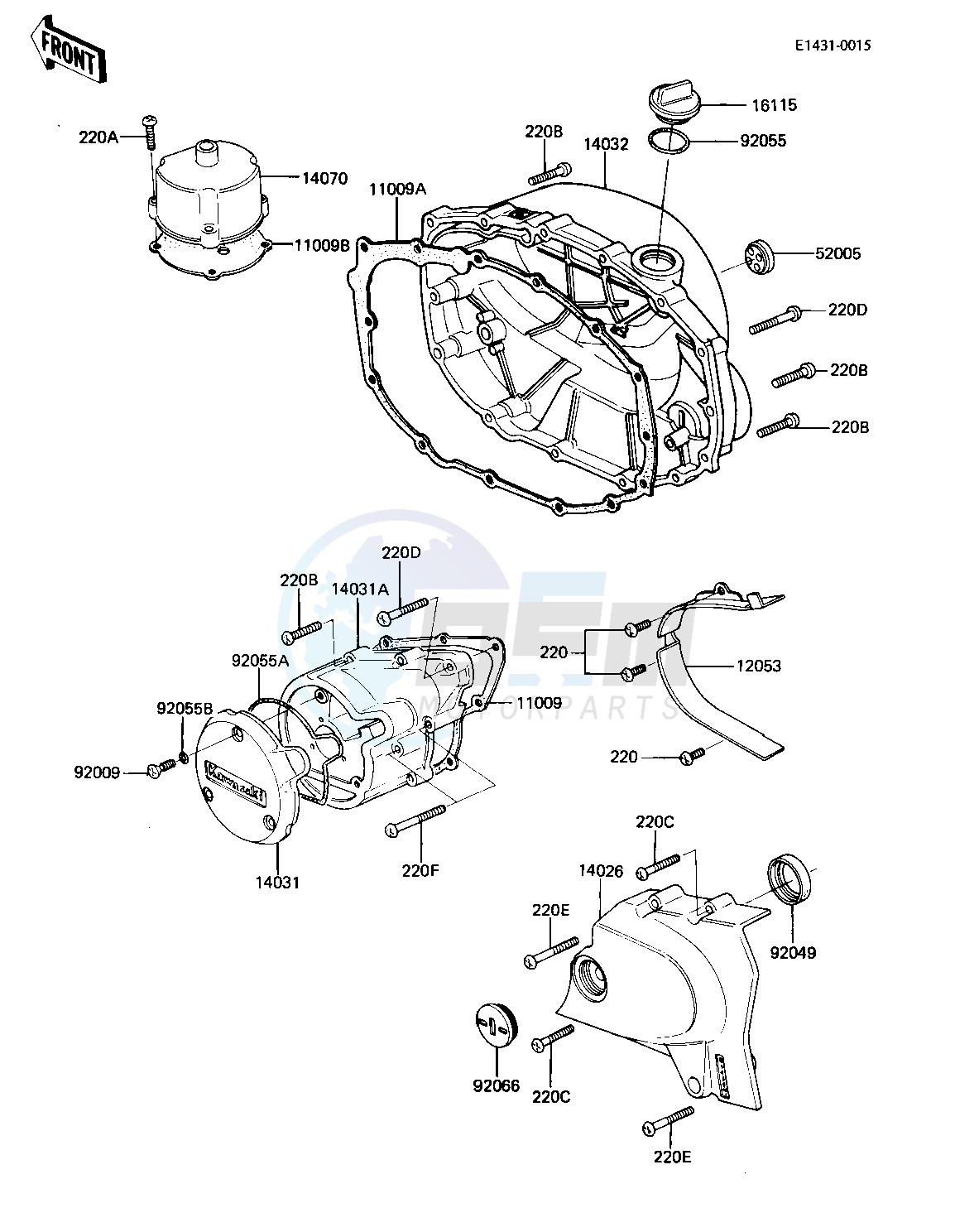 ENGINE COVERS -- KZ305-A1- - blueprint