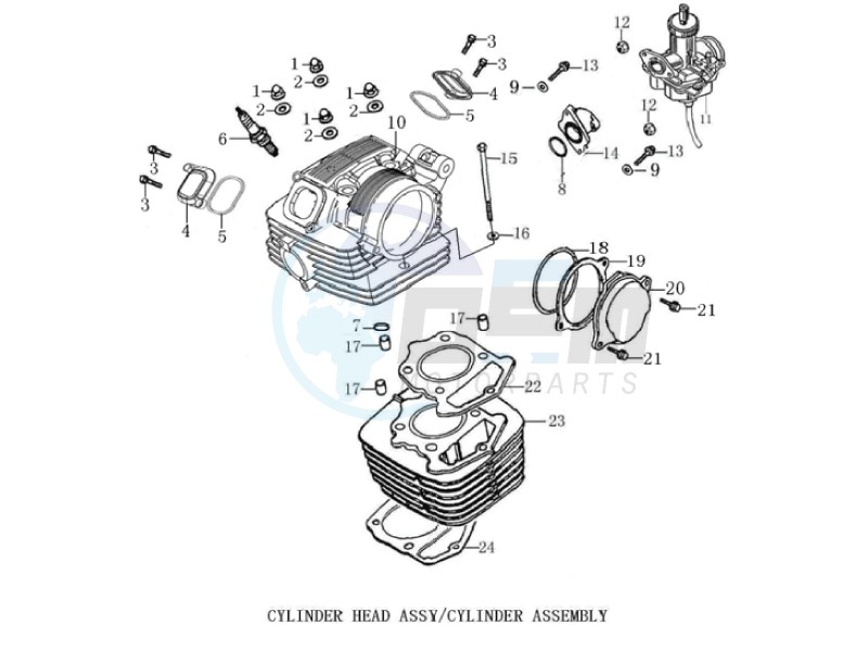 Cylinder head cover - Cylinder blueprint