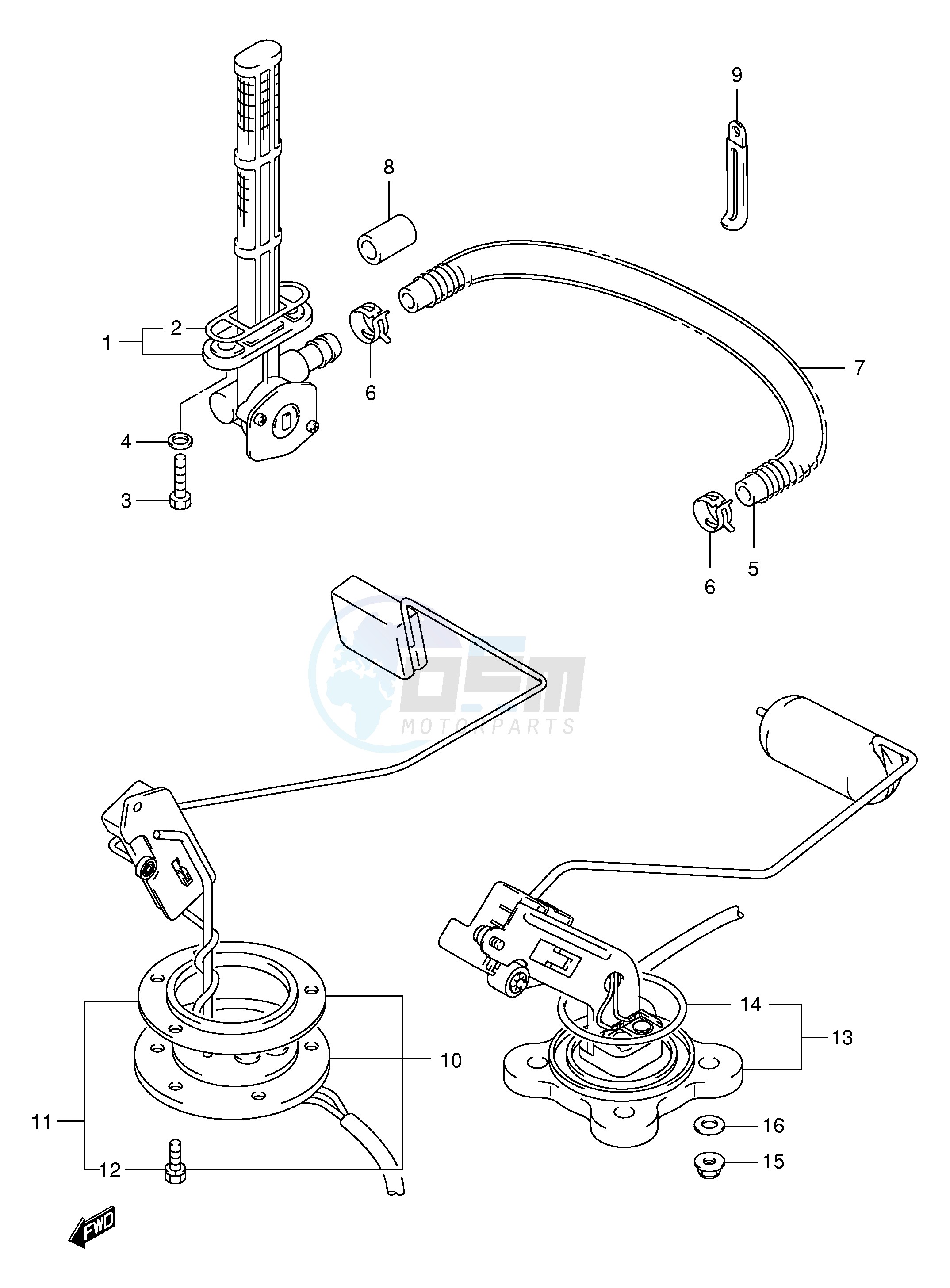 FUEL COCK (MODEL X Y) blueprint