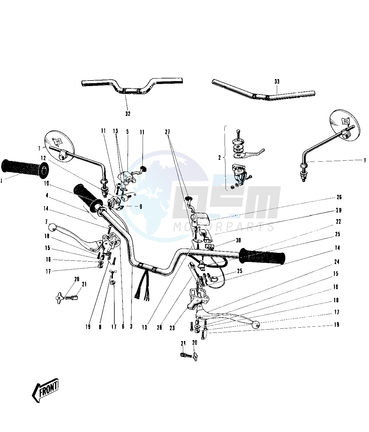 HANDLEBAR -- W2SS_W2TT- - -- LATE PRODUCTION- - blueprint