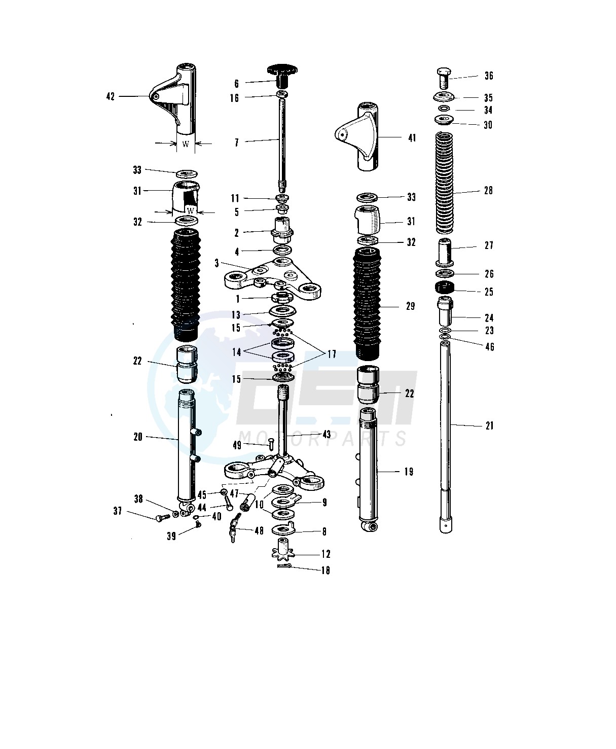 FRONT FORK A1A-A7SSA image