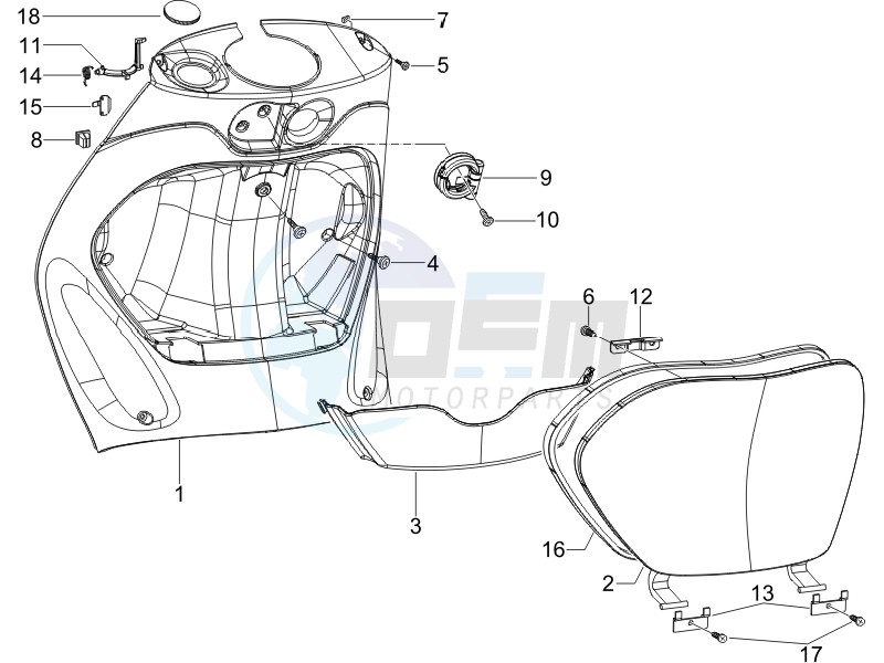 Front glove-box - Knee-guard panel image