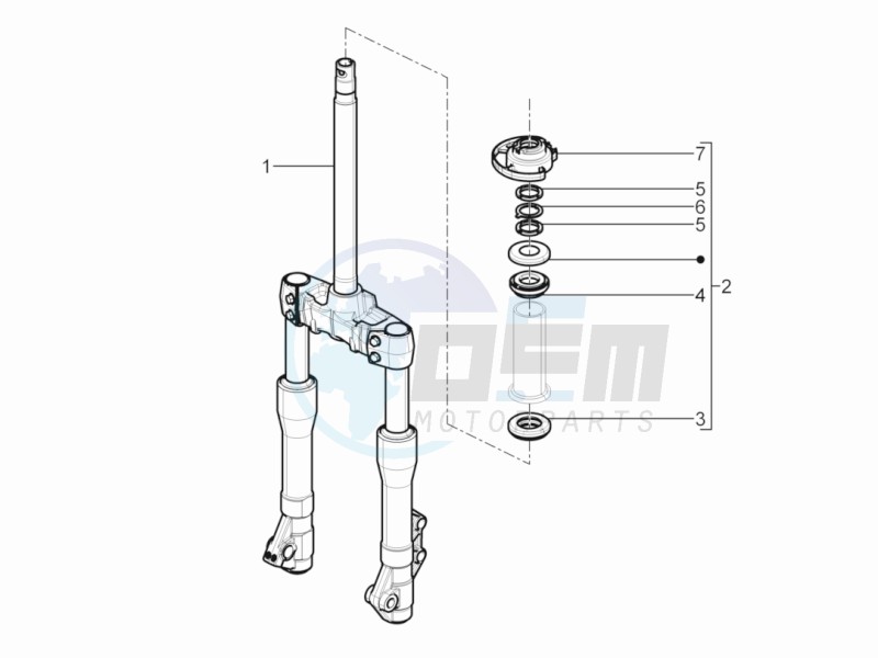 Fork steering tube - Steering bearing unit image