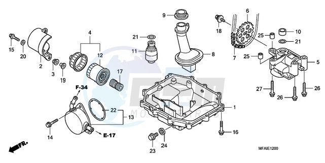 OIL PAN/OIL PUMP blueprint