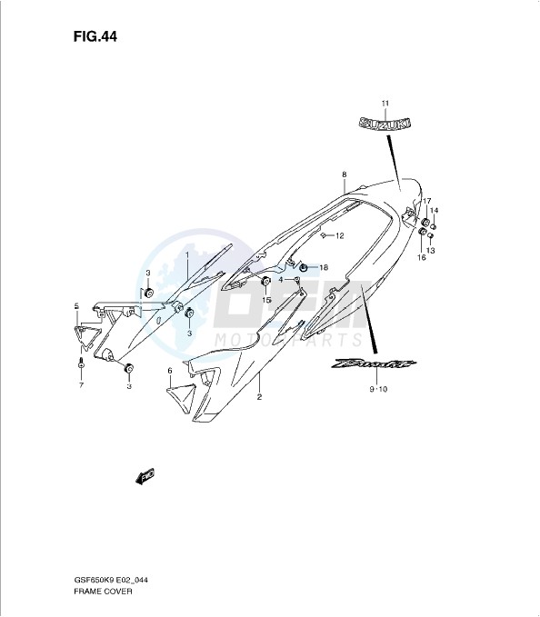 FRAME COVER (WITHOUT COWLING) blueprint