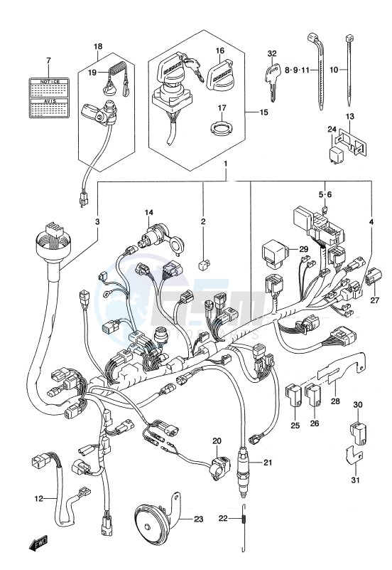 WIRING HARNESS (LT-A500XZL2 P17) image