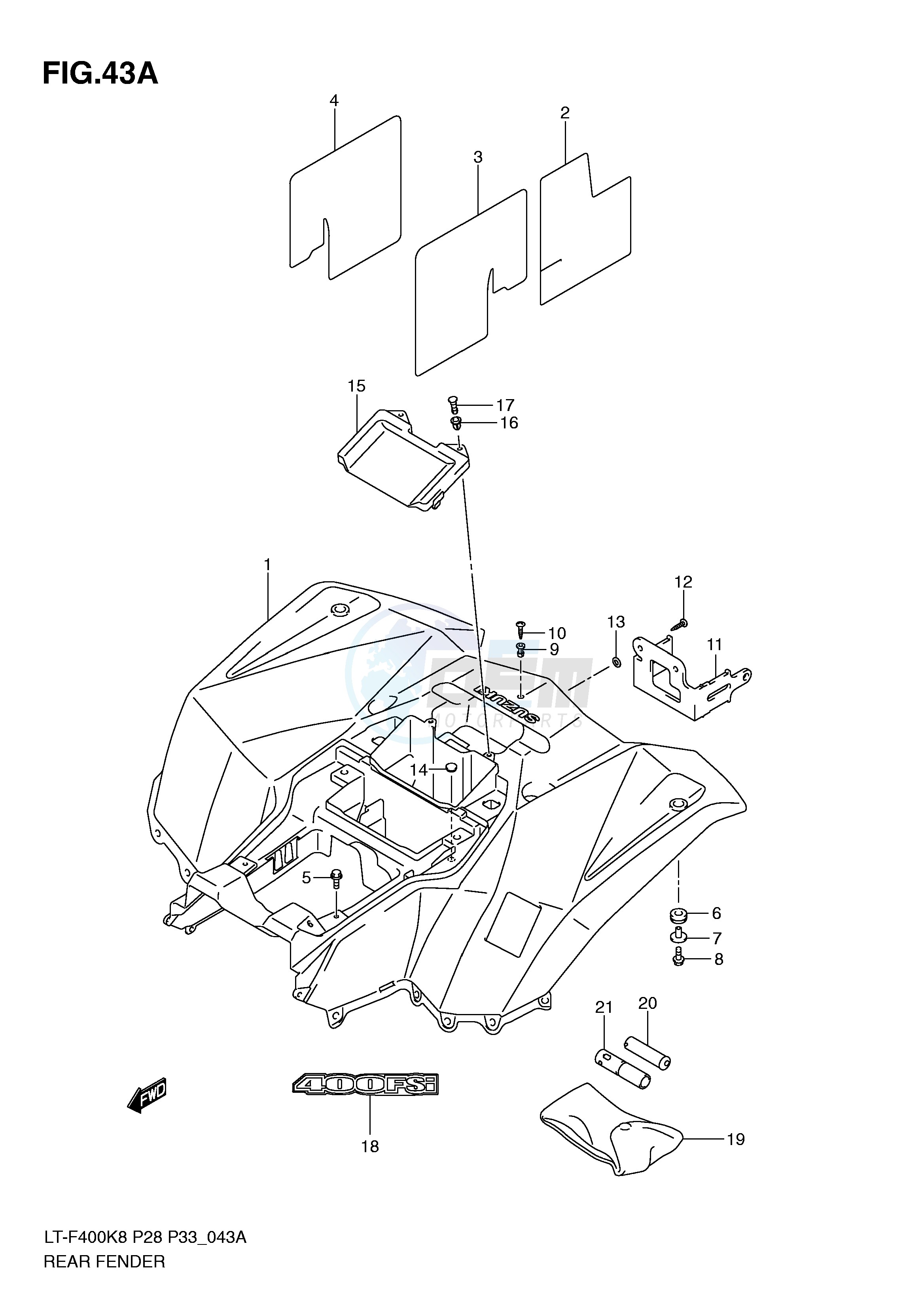 REAR FENDER (MODEL L0) blueprint