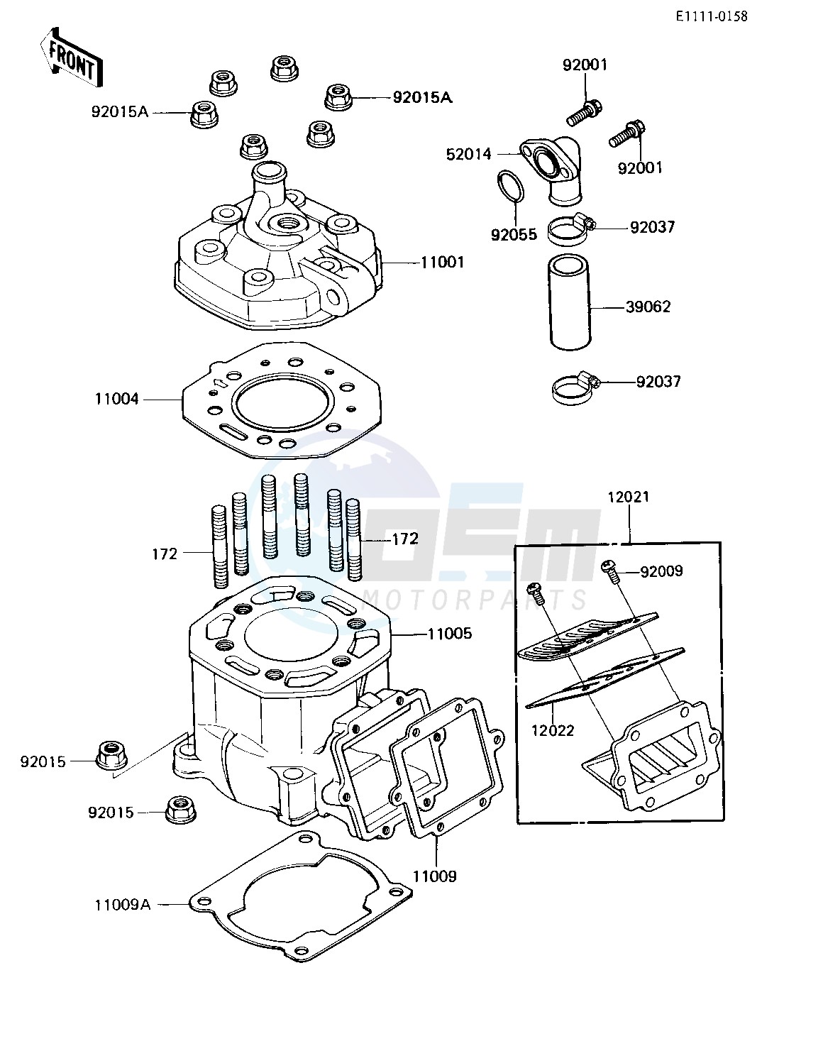 CYLINDER HEAD_CYLINDER_REED VALVE -- 84 KX250-C2- - image