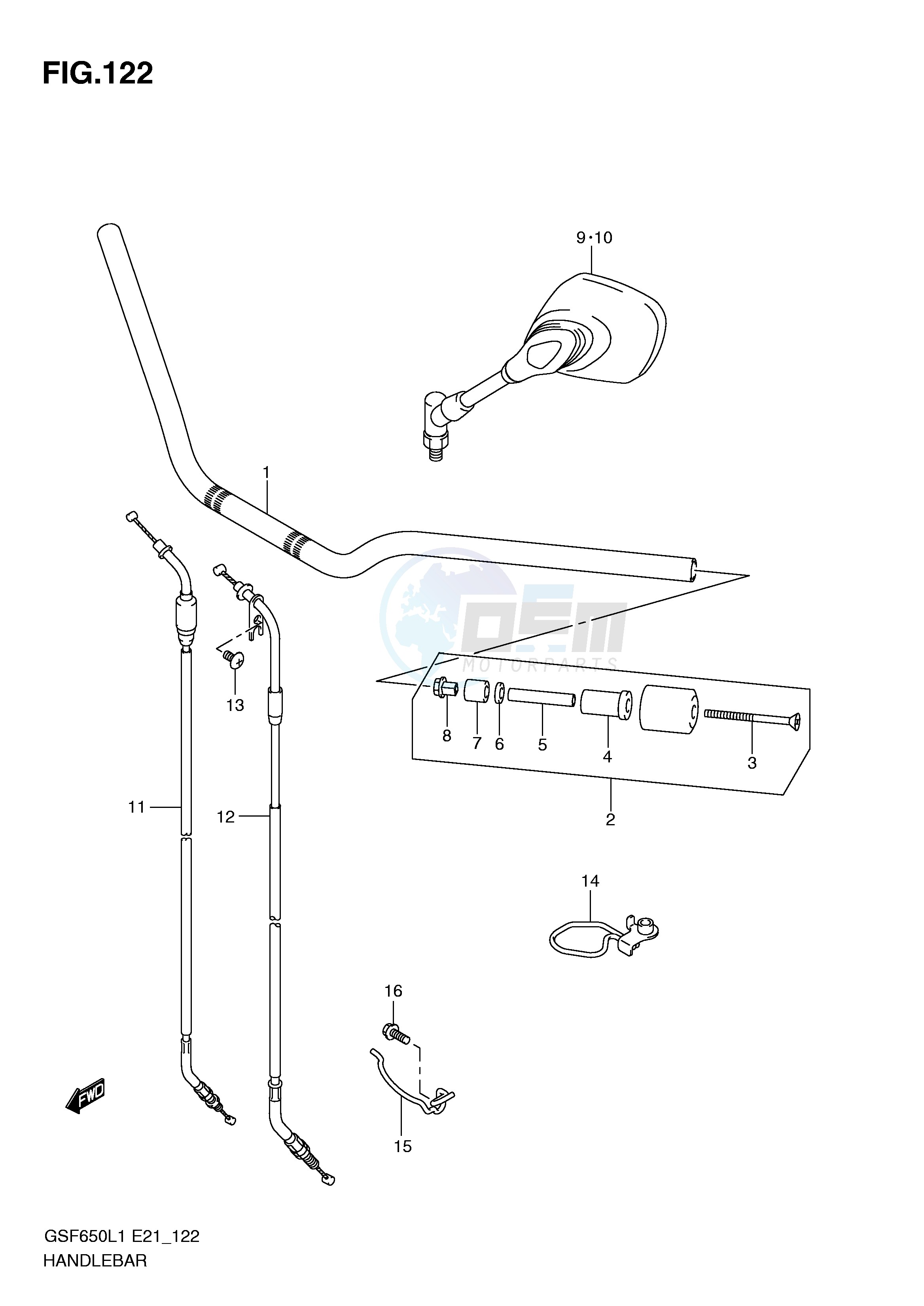 HANDLEBAR (GSF650UAL1 E21) image