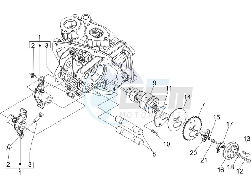 Rocking levers support unit image