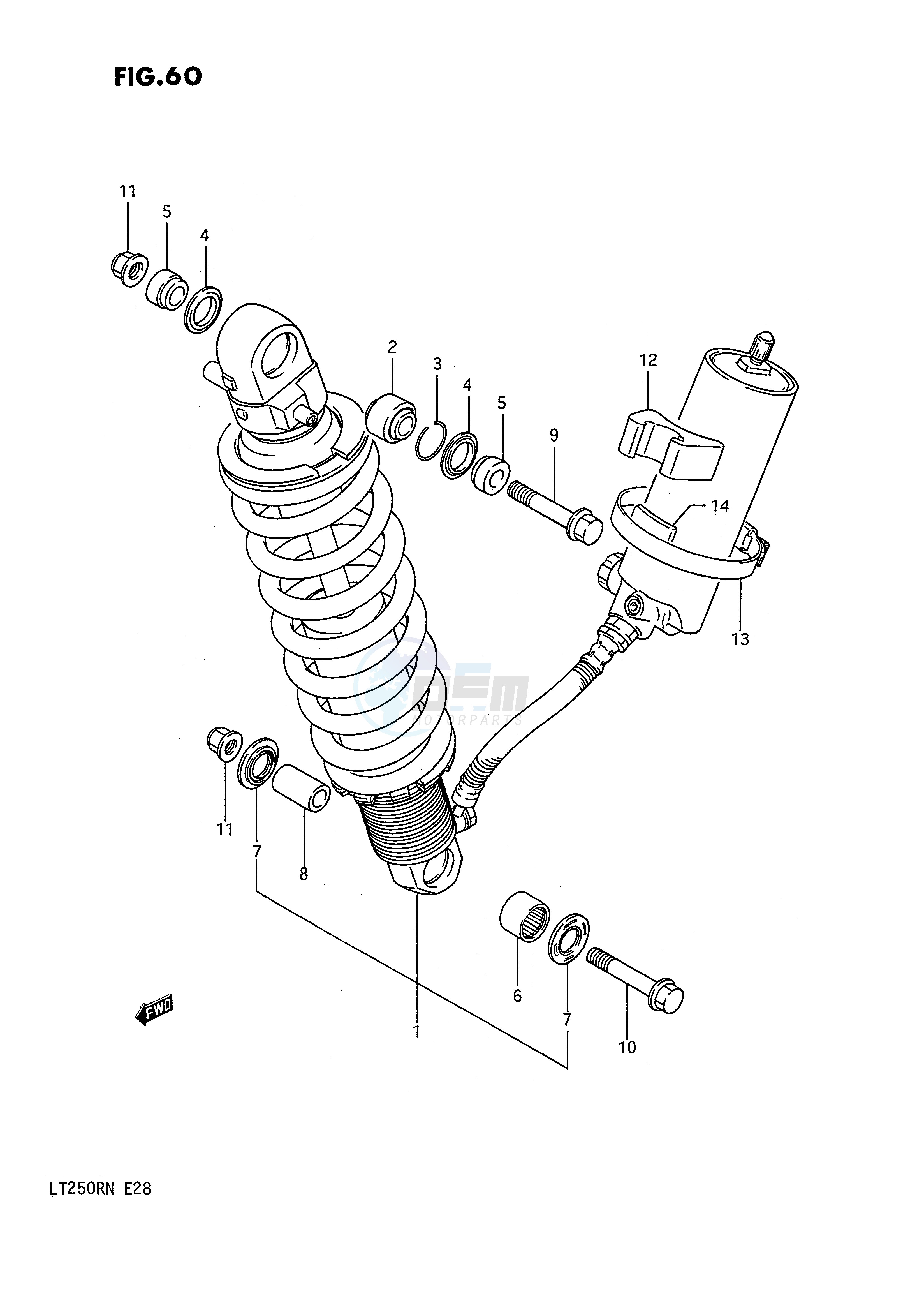 REAR SHOCK ABSORBER (MODEL H J K L) image