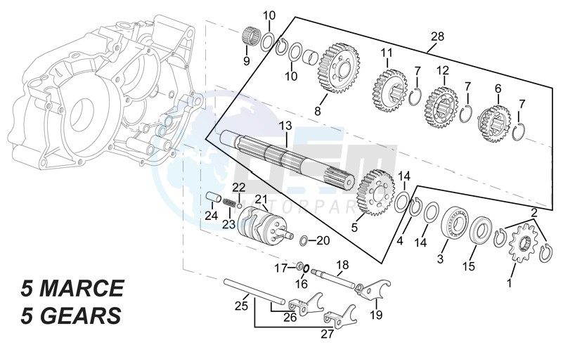 Driven shaft - 5 GEARS image