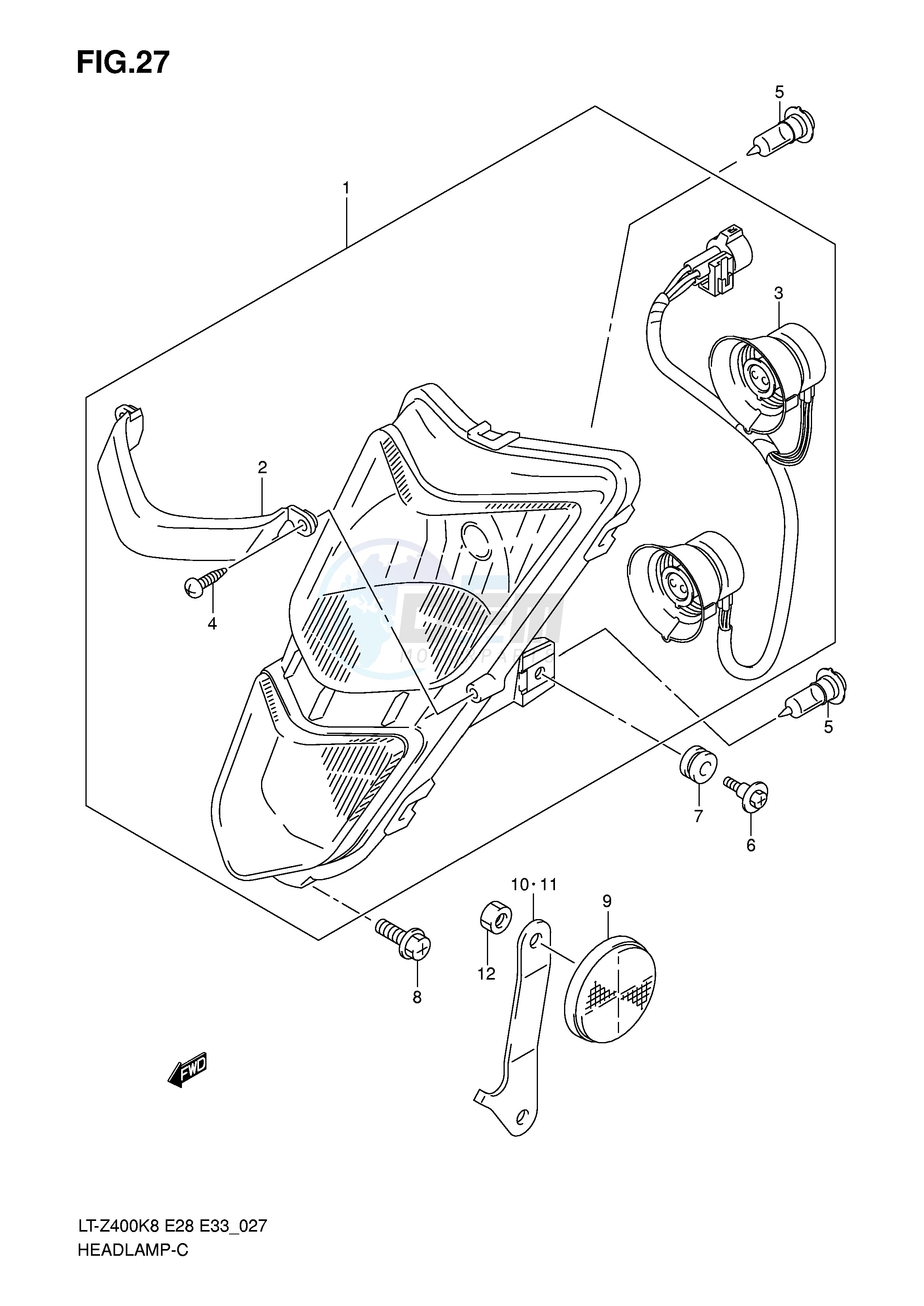 HEADLAMP (LT-Z400) blueprint