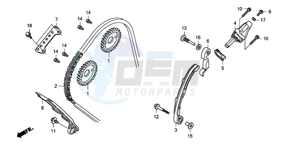 CAM CHAIN/TENSIONER (CBF600S8/SA8/N8/NA8) image