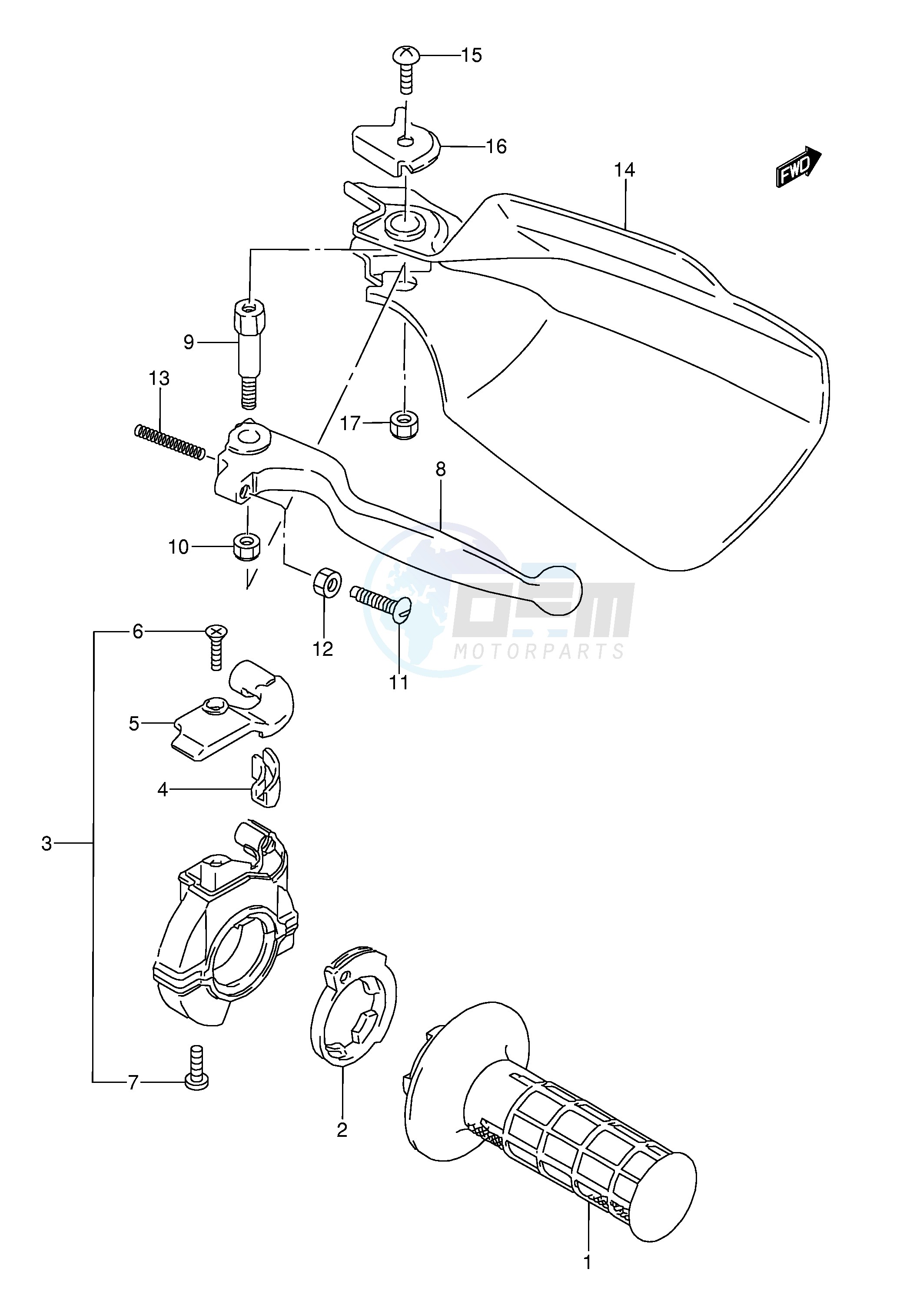 RIGHT KNUCKLE COVER (MODEL N S T) blueprint
