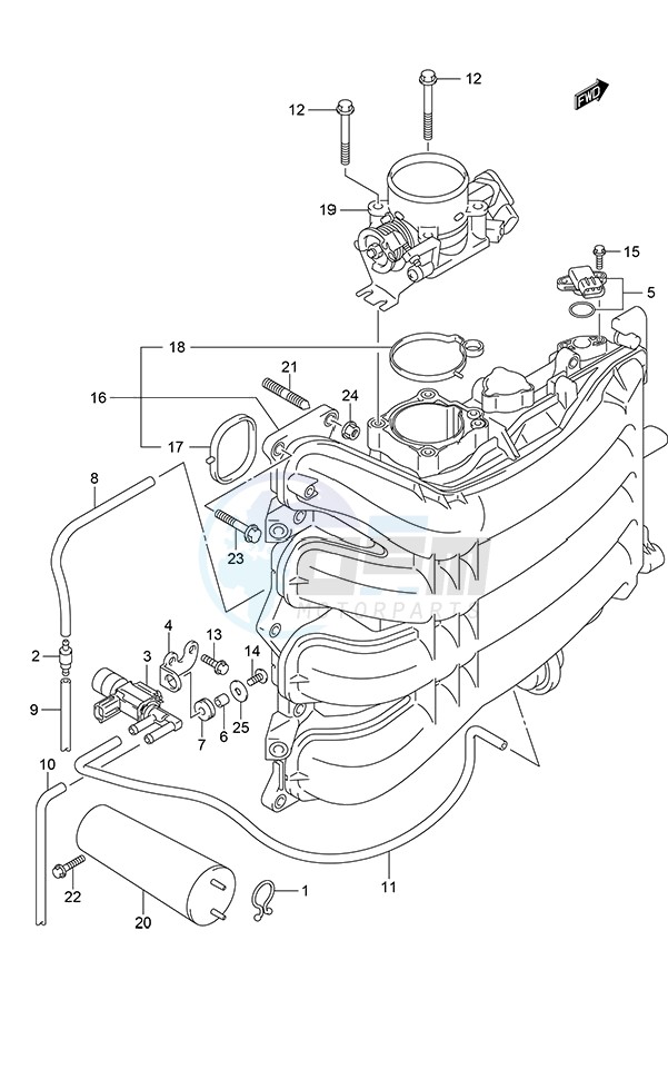 Intake Manifold/Throttle Body (Model: TG/ZG) blueprint