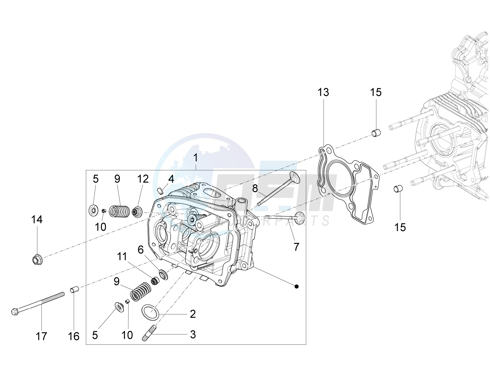 Cilinder head unit - Valve blueprint