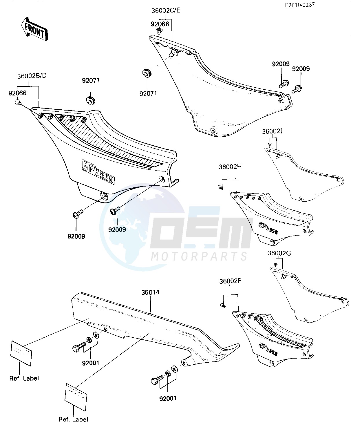 SIDE COVERS_CHAIN COVER -- ZX550-A1_A2- - image
