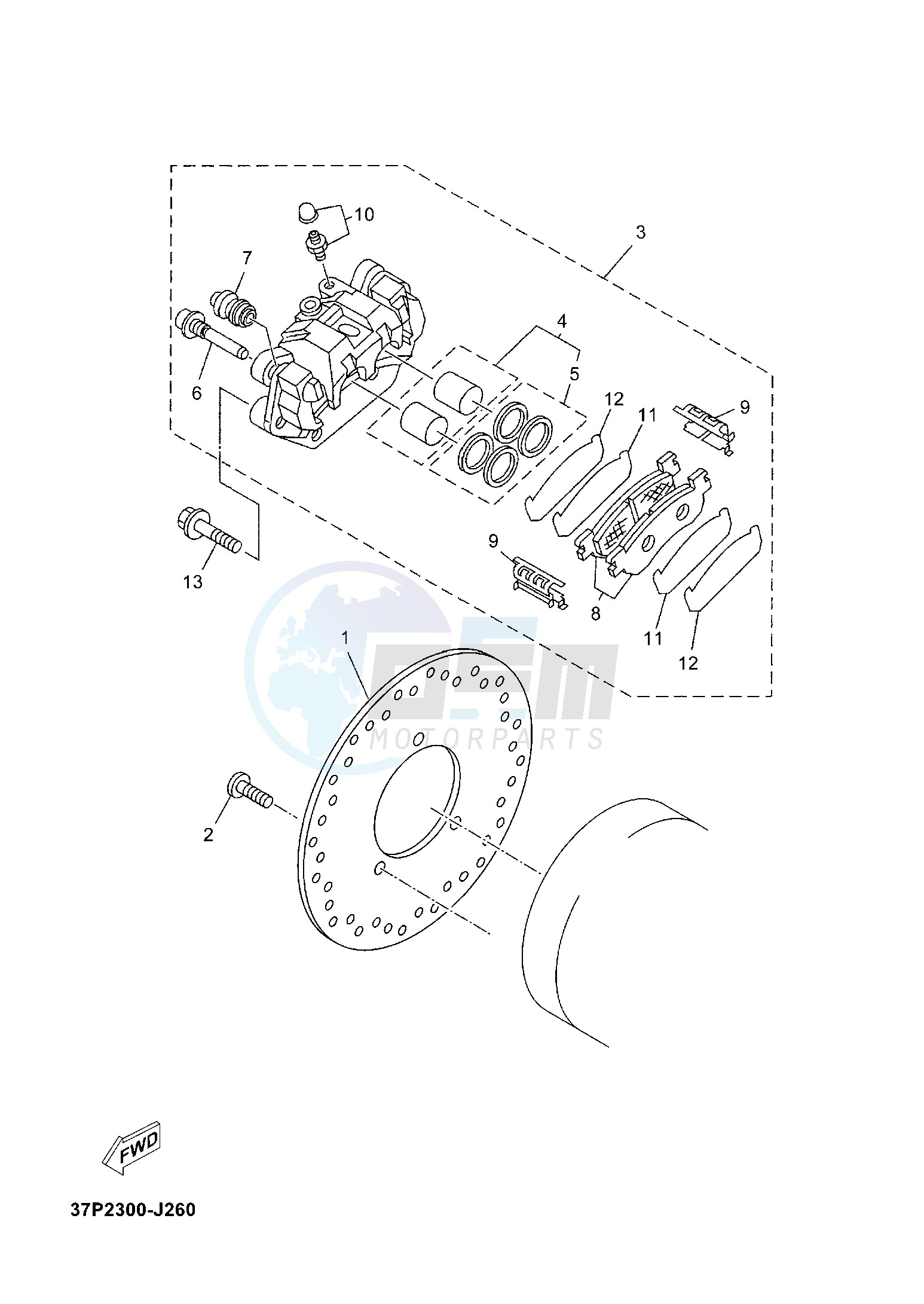 REAR BRAKE CALIPER image