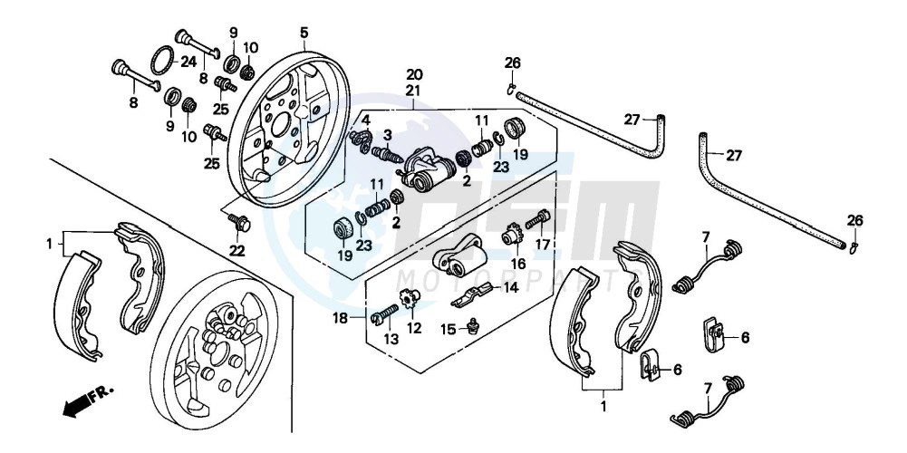 FRONT BRAKE PANEL (TRX300) image