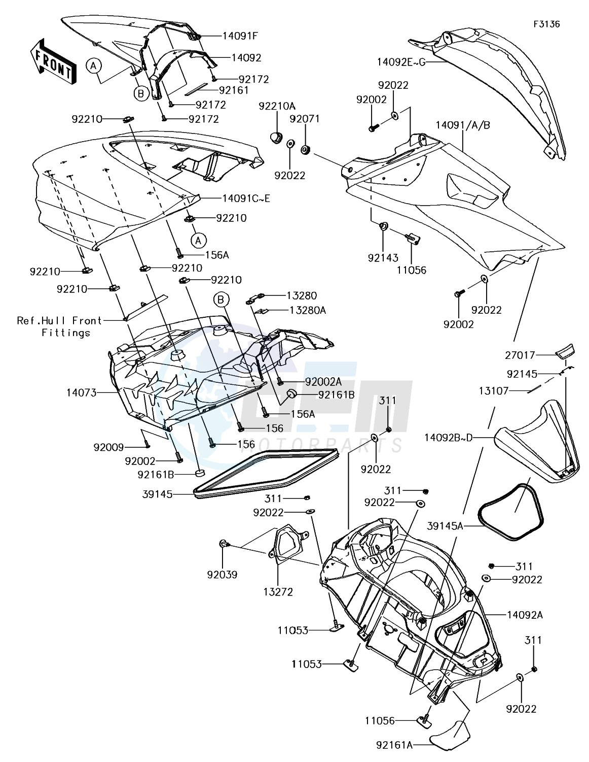 Hull Middle Fittings blueprint