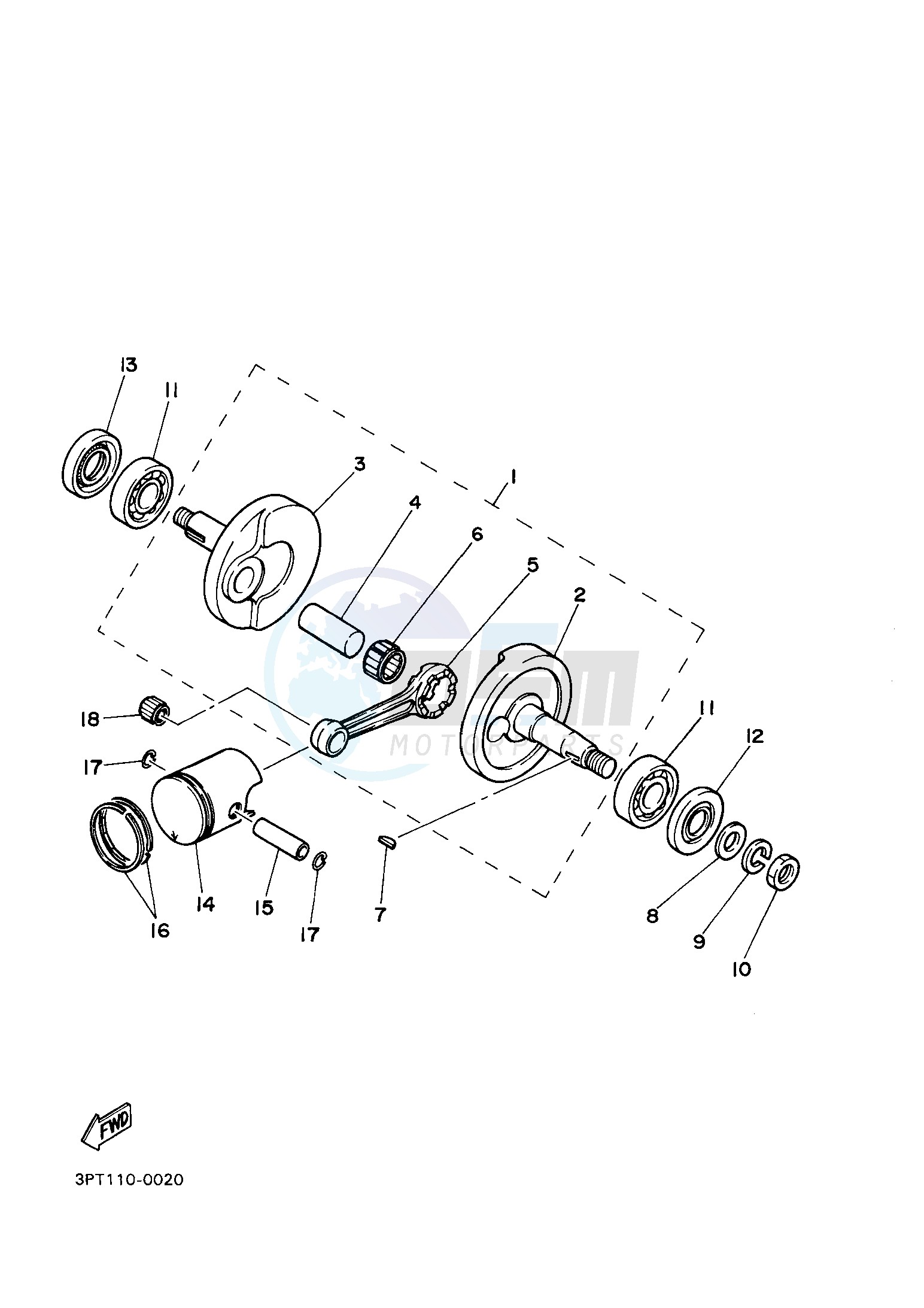 CRANKSHAFT & PISTON image