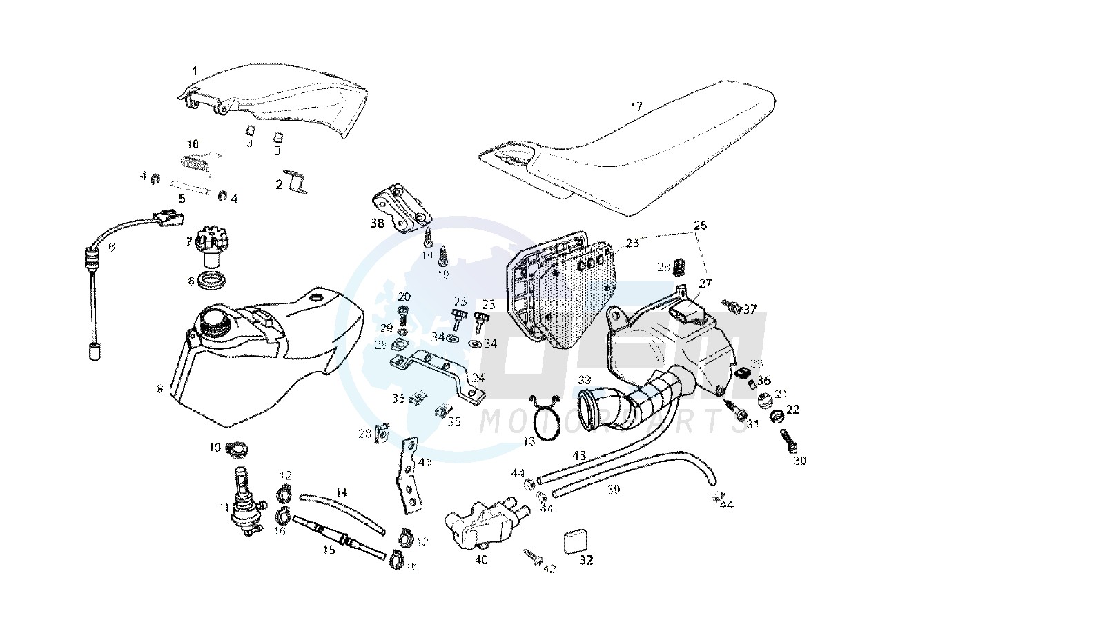 FUEL TANK - SEAT blueprint