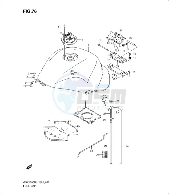 FUEL TANK (GSX1300RL1 E2) blueprint