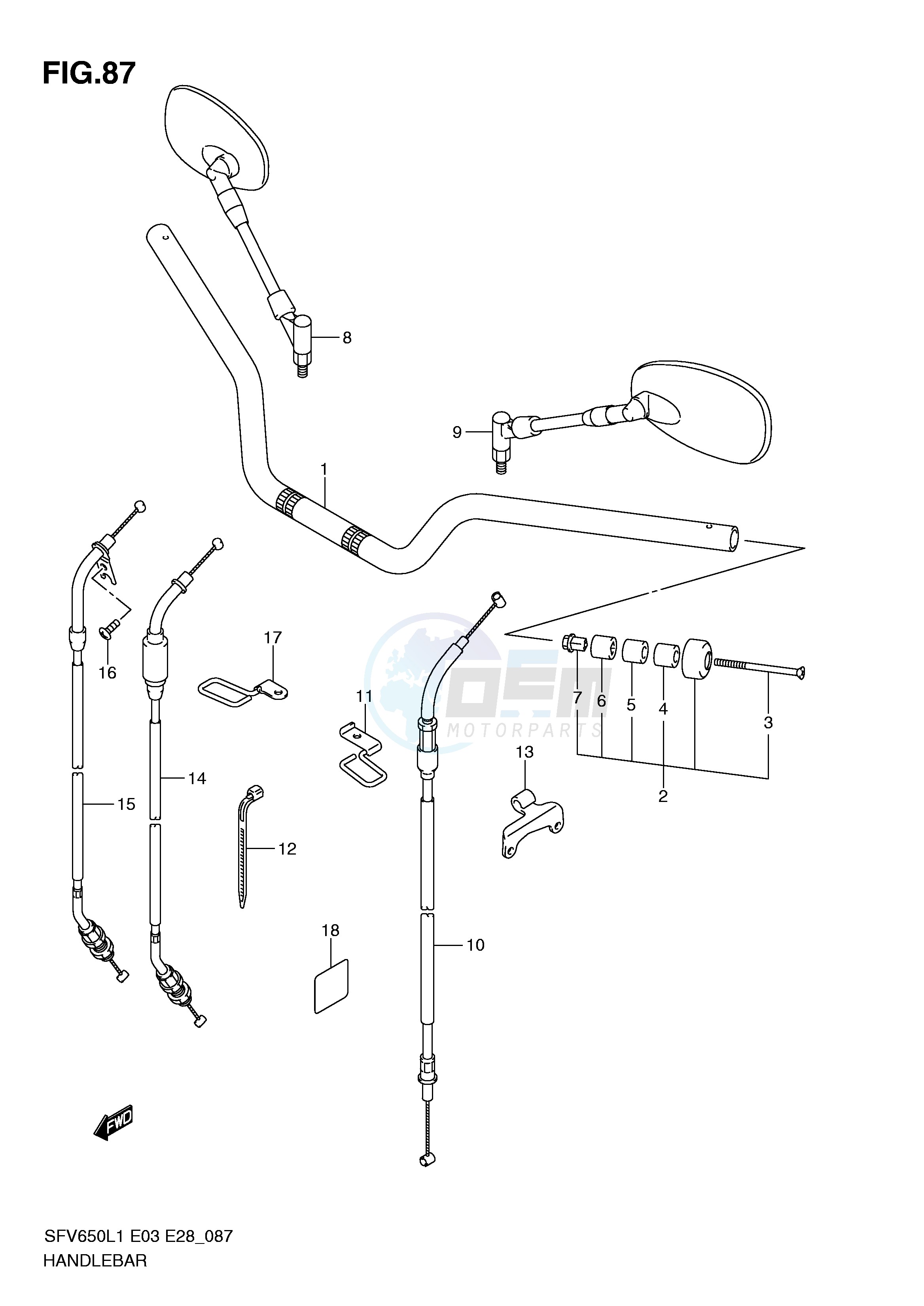 HANDLEBAR (SFV650L1 E3) blueprint