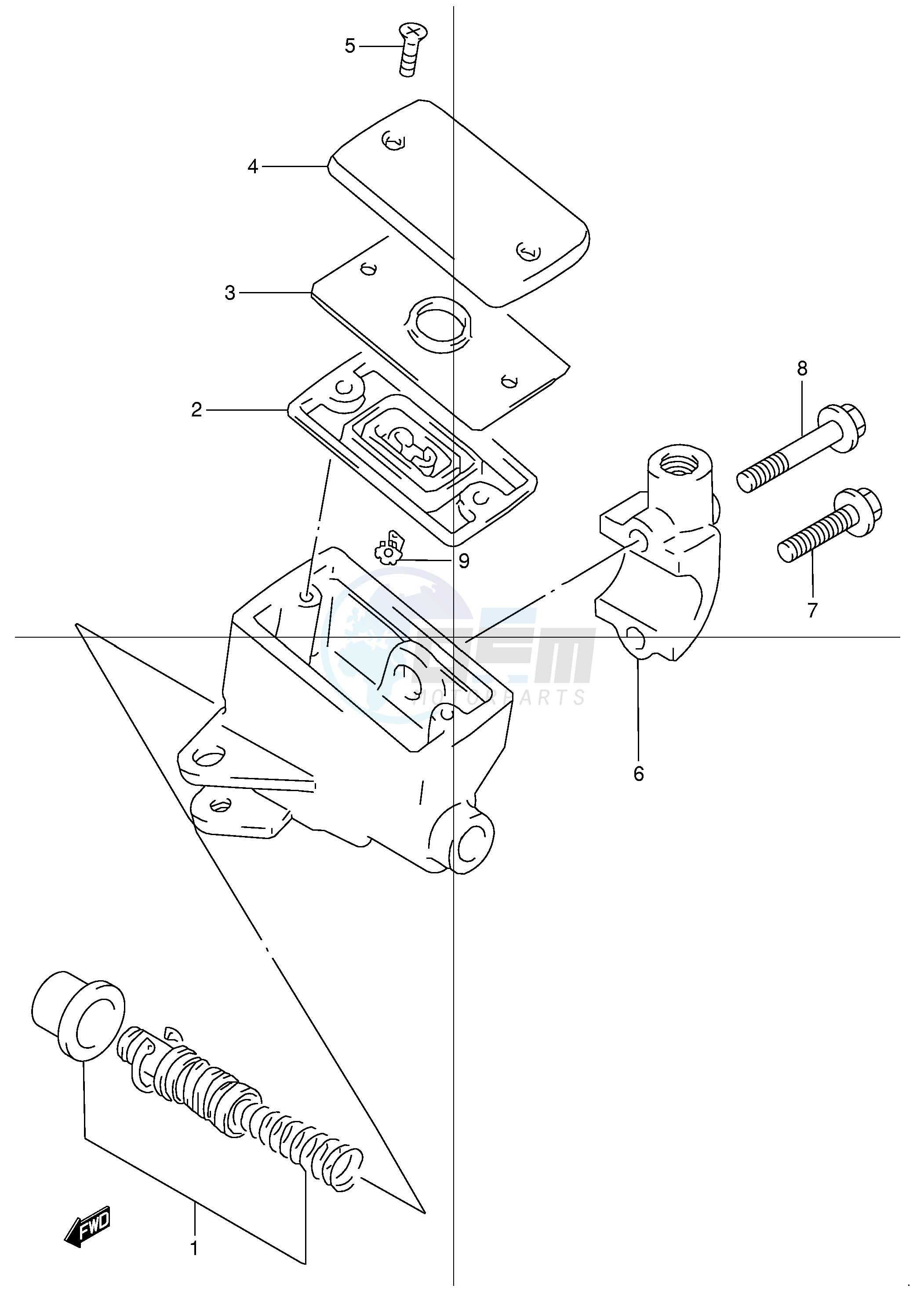 FRONT MASTER CYLINDER blueprint