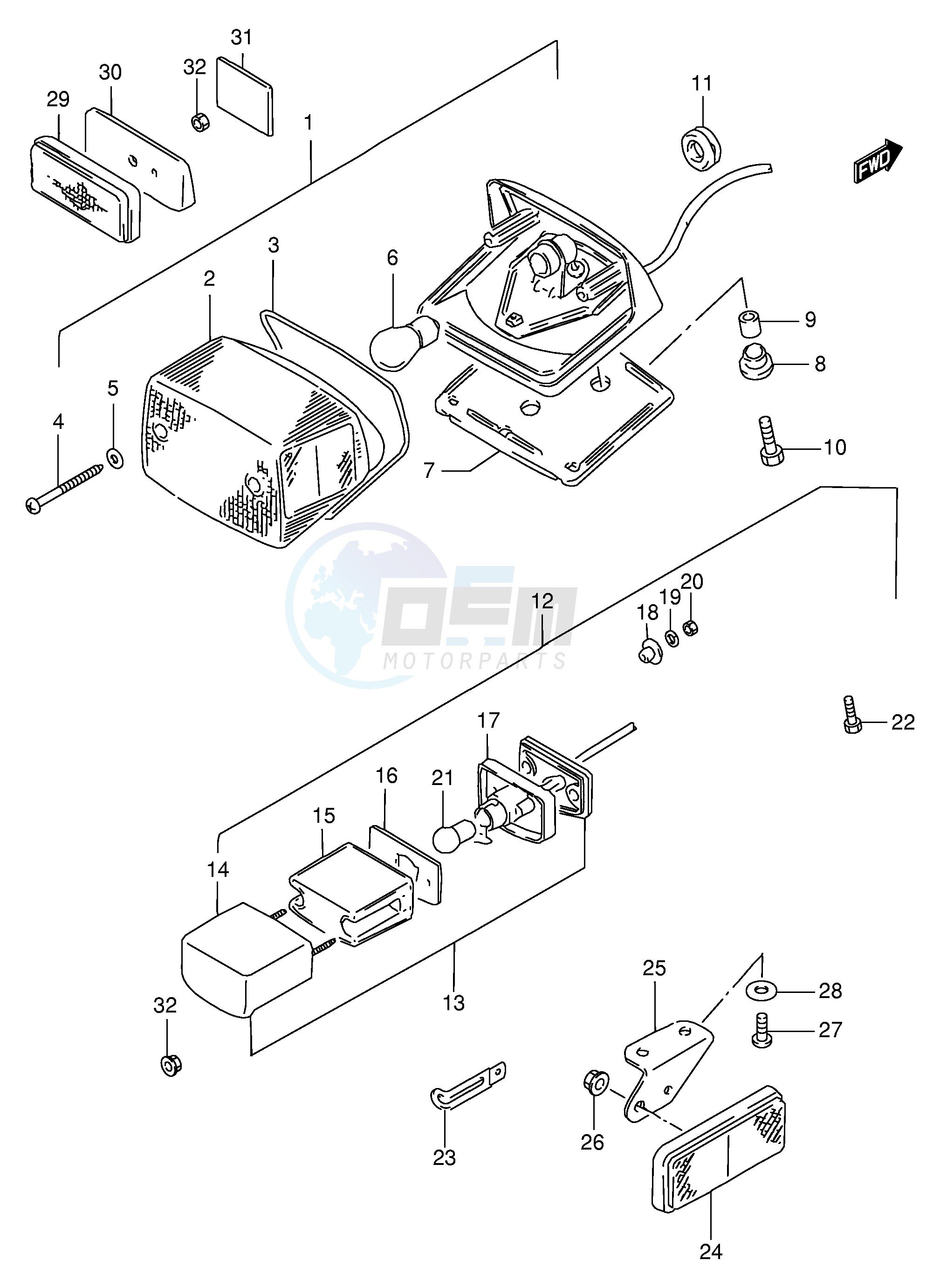 REAR COMBINATION LAMP (MODEL S) image