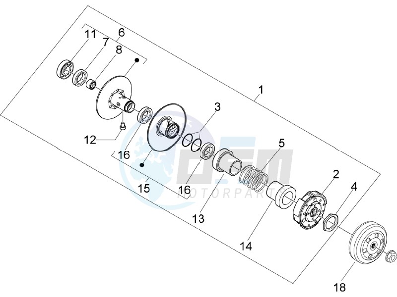 Driven pulley image