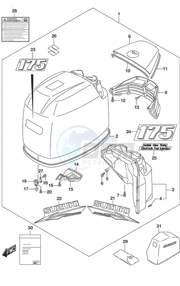 Engine Cover (Black) (C/R) image