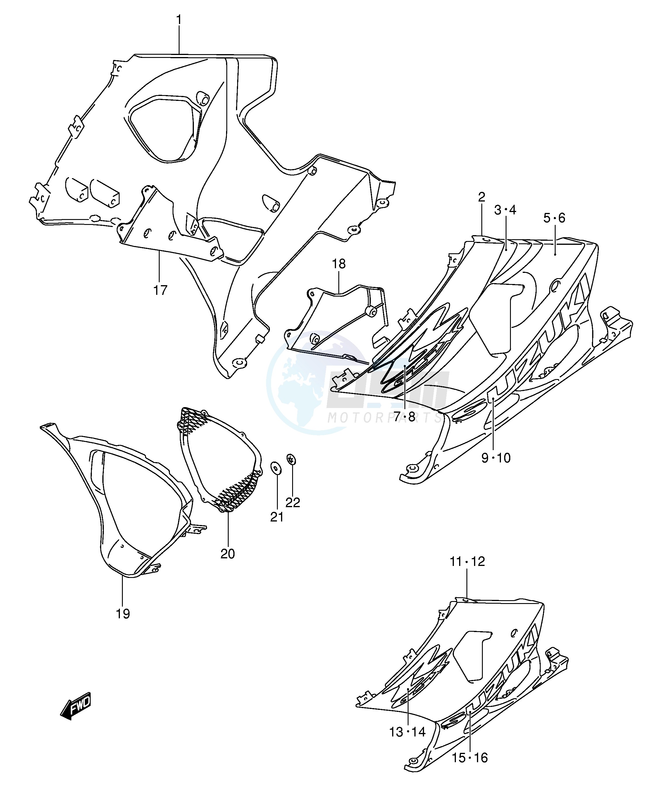 UNDER COWLING (MODEL K3) blueprint