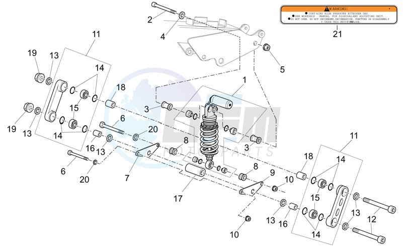 Connecting rod - rear shock abs. image