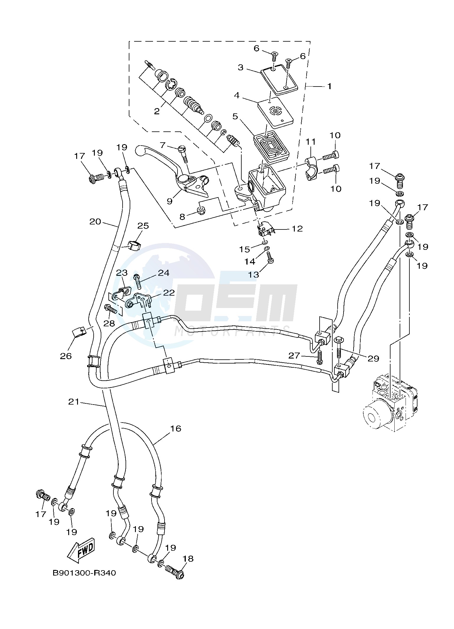 FRONT MASTER CYLINDER image