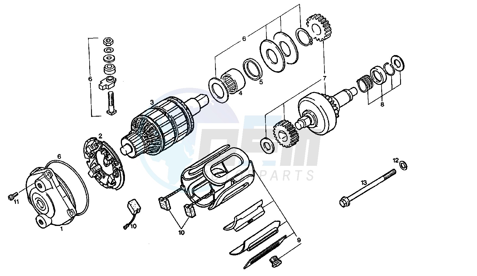 Starting motor blueprint