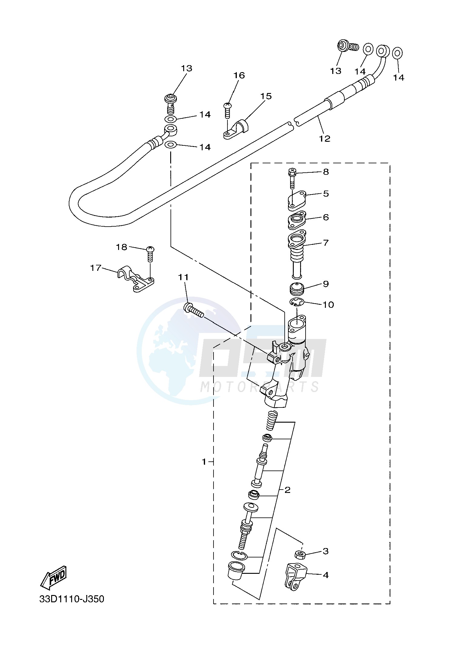 REAR MASTER CYLINDER image