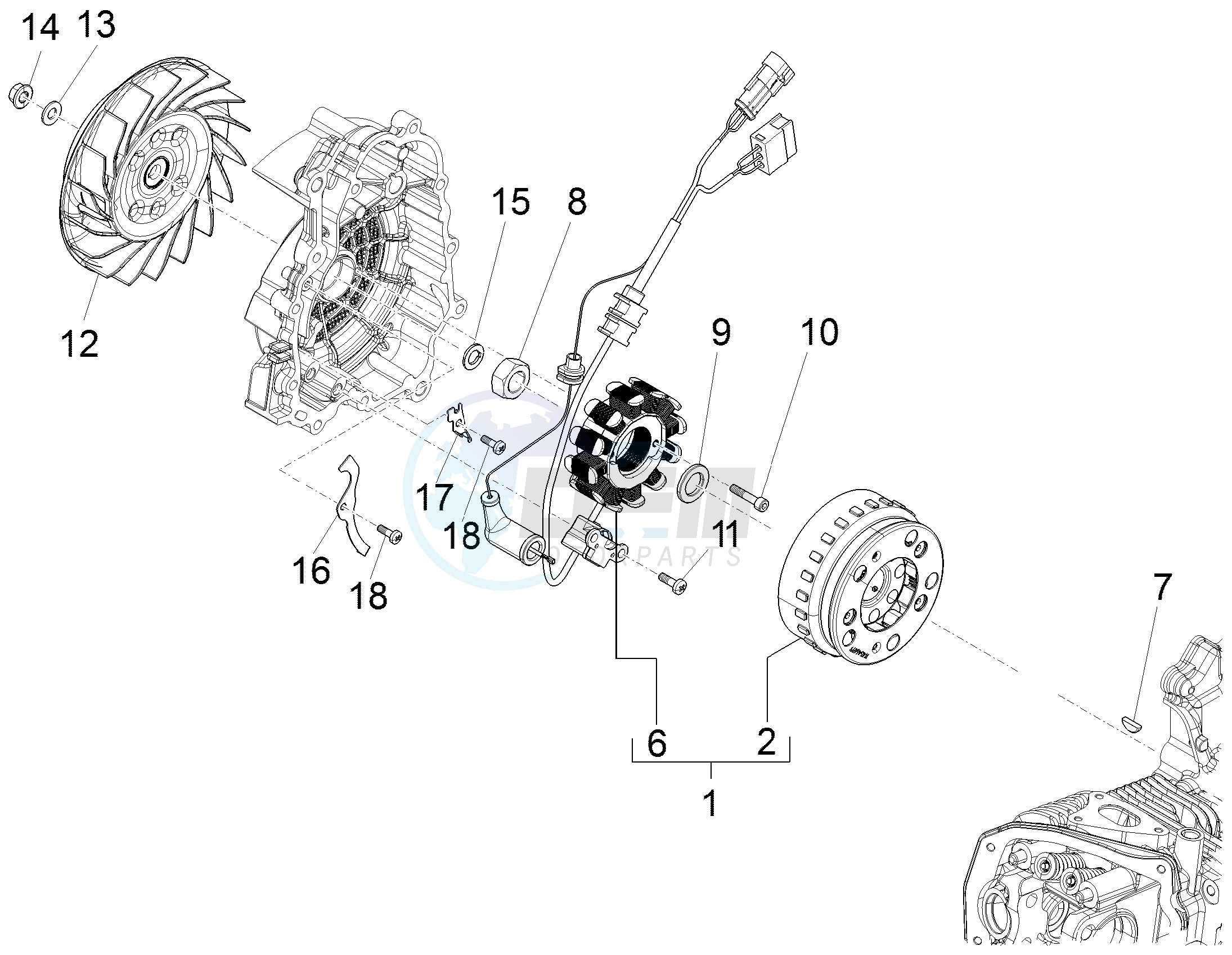 Flywheel magneto image