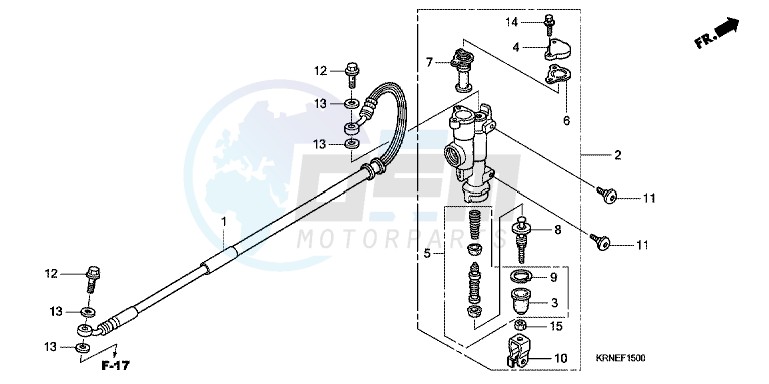 RR. BRAKE MASTER CYLINDER blueprint