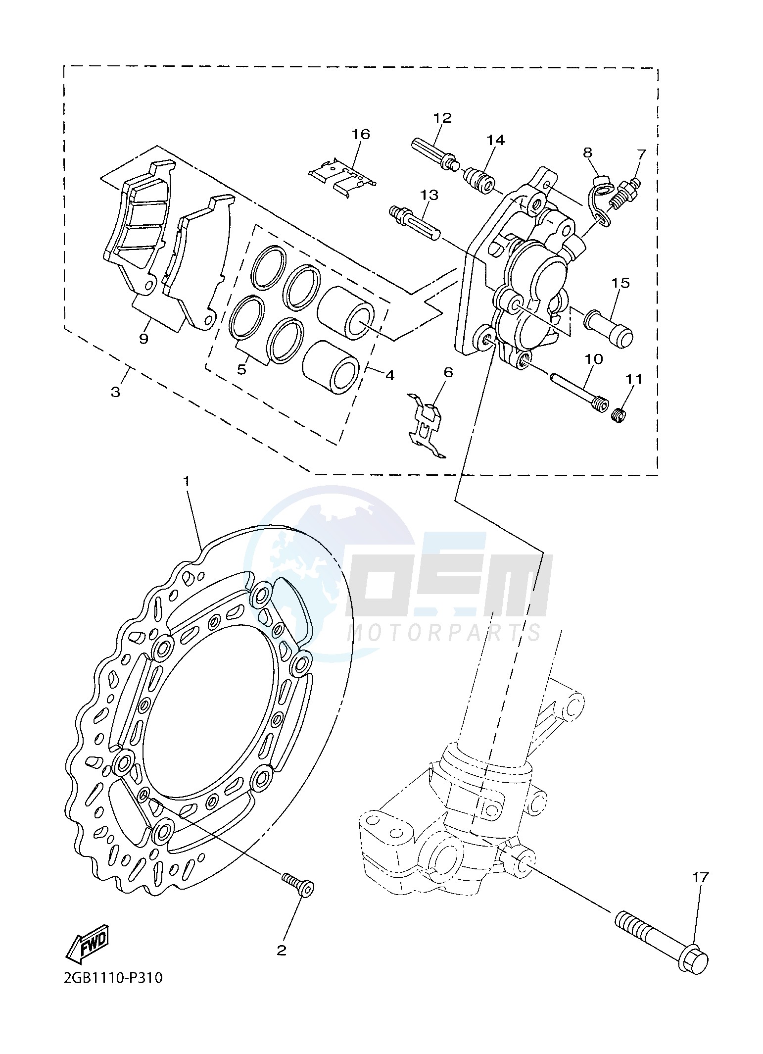 FRONT BRAKE CALIPER image