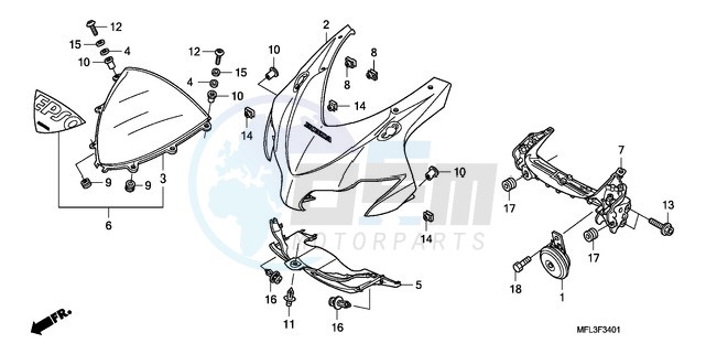 UPPER COWL (2) blueprint