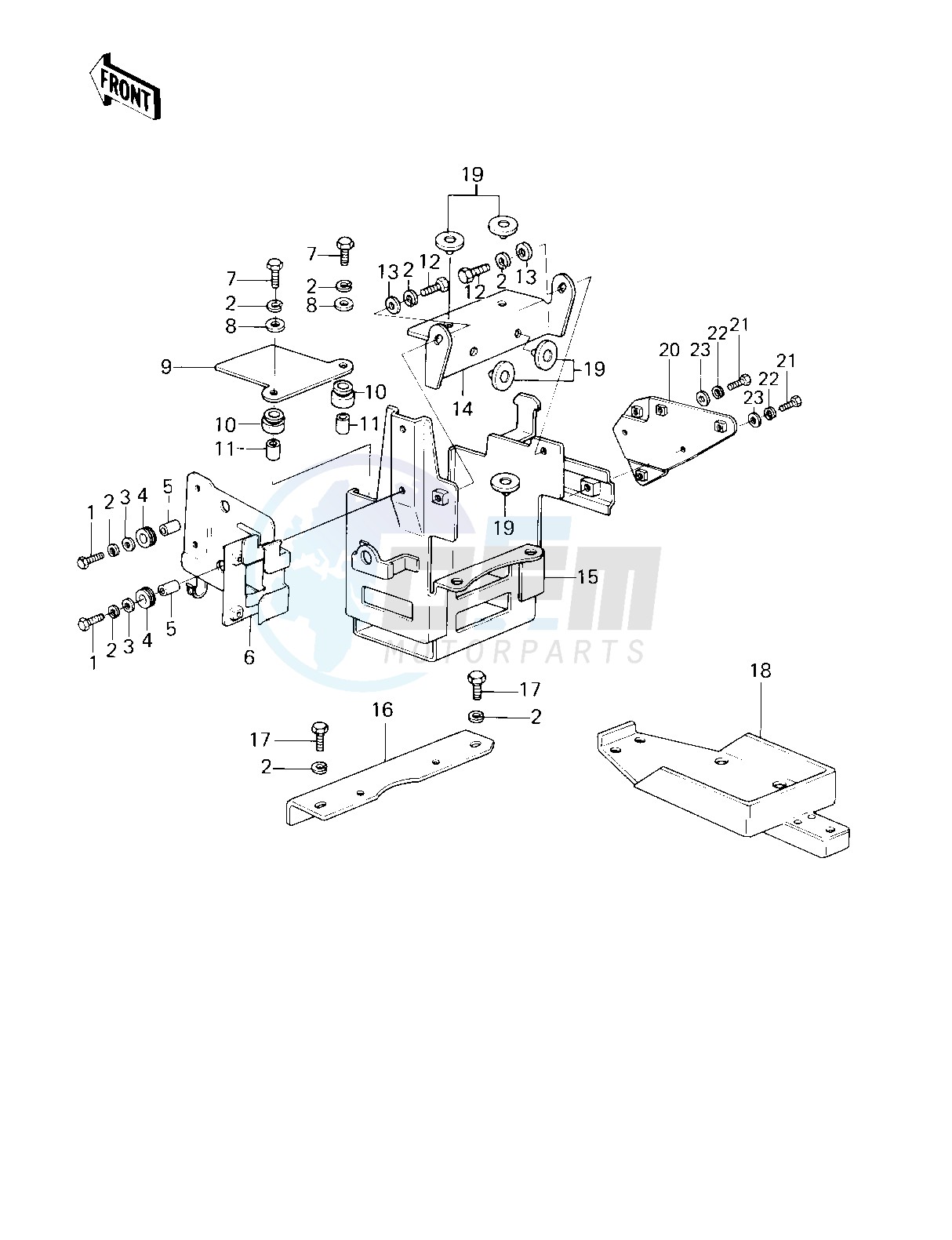 BATTERY CASE_ELECTRO BRACKET -- 80 D3- - blueprint