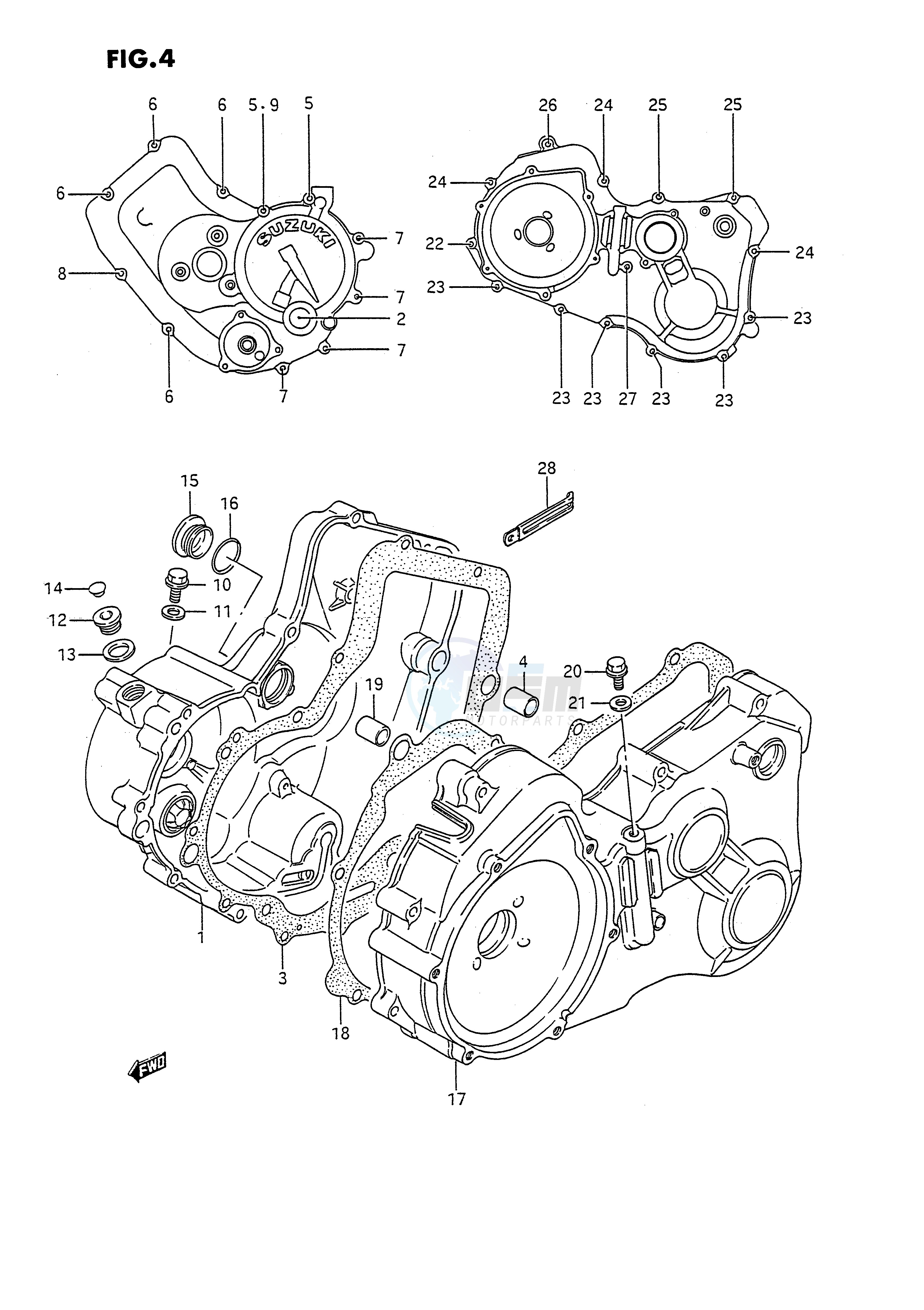 CRANKCASE COVER blueprint