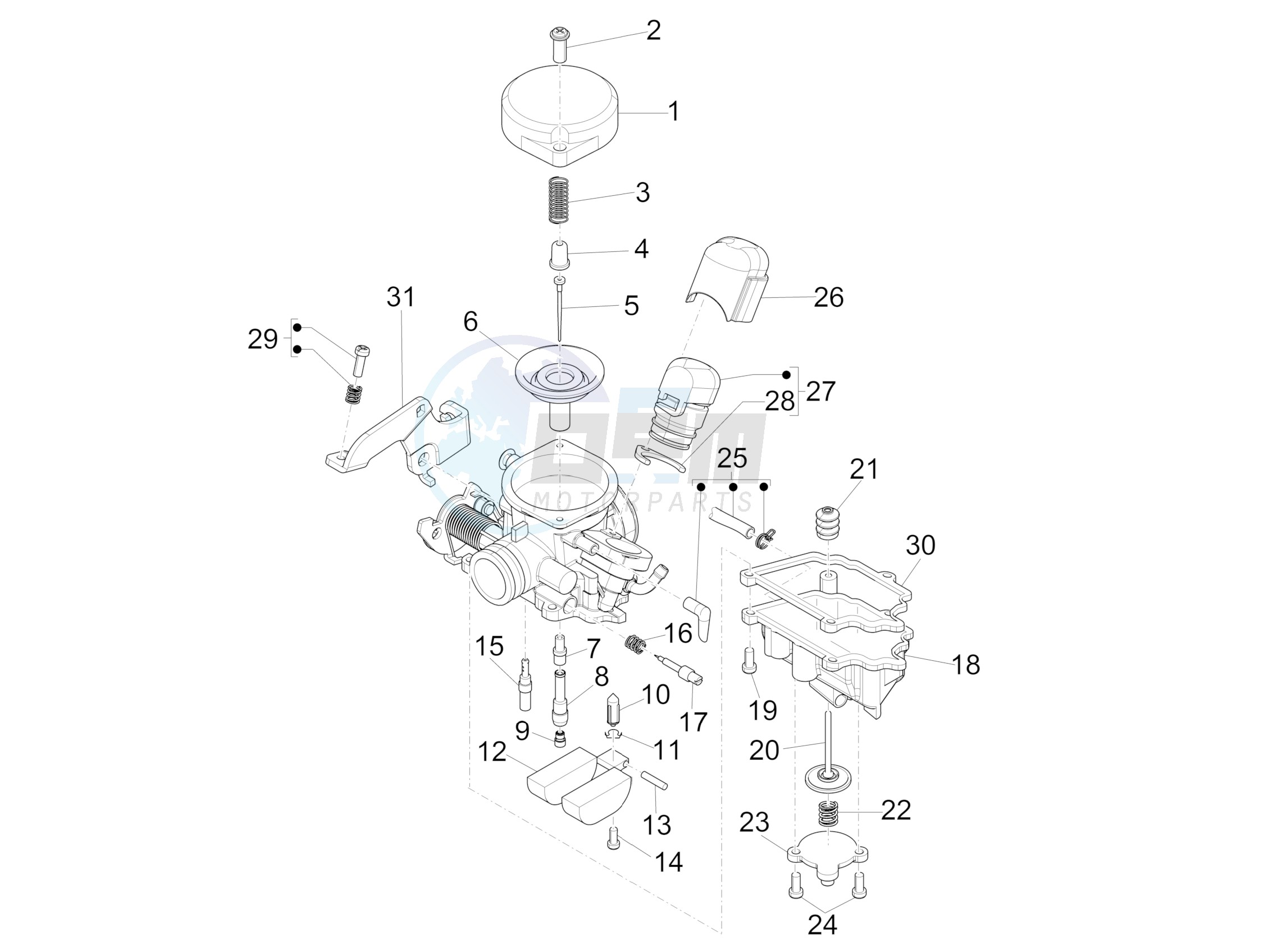 Carburetor's components image